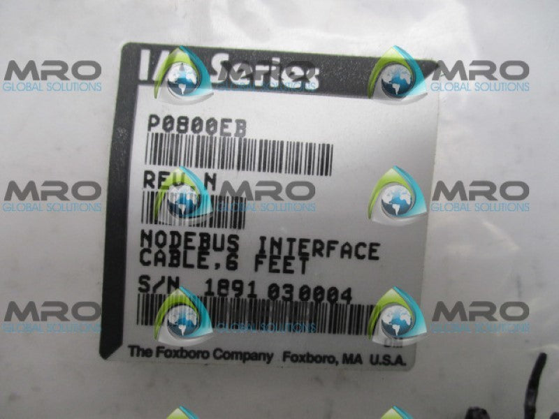 FOXBORO P0800EB NODEBUS INTERFACE CABLE 6FT NSNP