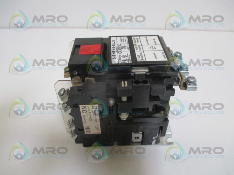 SIEMENS CLA143C CONTACTOR 120V UNMP