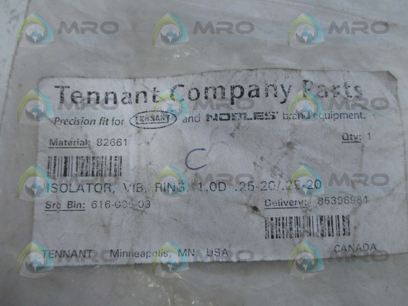 TENNANT 82661 ISOLATOR, VIB, RING NSMP