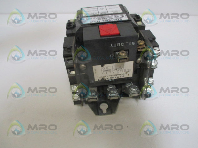 SIEMENS CLA143C CONTACTOR 120V UNMP