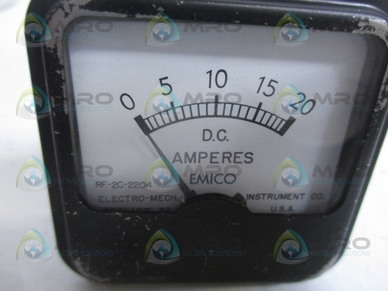 ELECTRO-MECHANICAL RF-2C-2204 PANEL METER 0-20 ADC UNMP