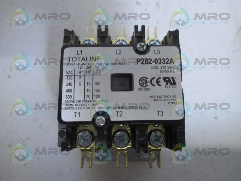 TOTALINE P282-0332A DEFINITE PURPOSE CONTACTOR 120V NSMP