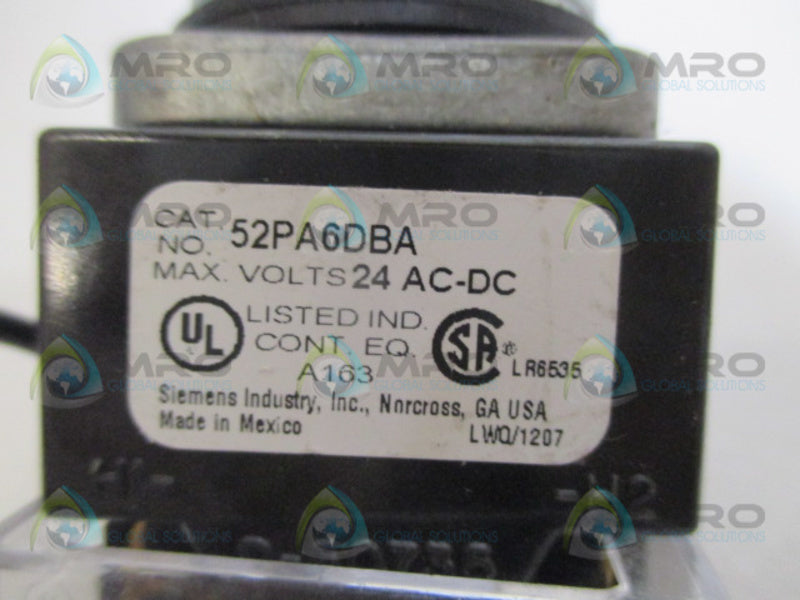 SIEMENS 52PA6DBA WHITE PUSH BUTTON (AS PICTURED) UNMP