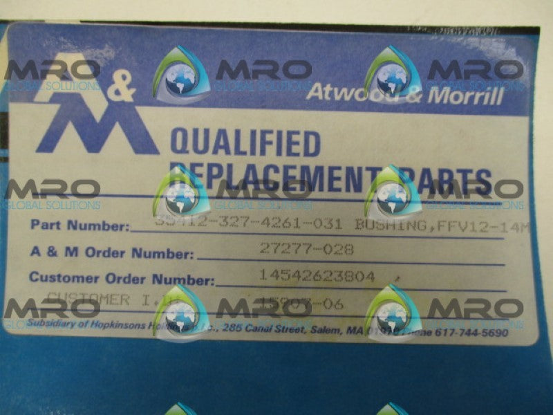 ATWOOD&MORRILL 35412-327-4261-031 BUSHING NSMP