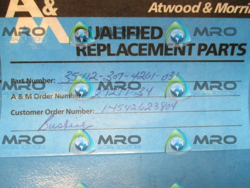 ATWOOD&MORRILL 35412-307-4261-031 BUSHING (PKG OF 2) NSMP