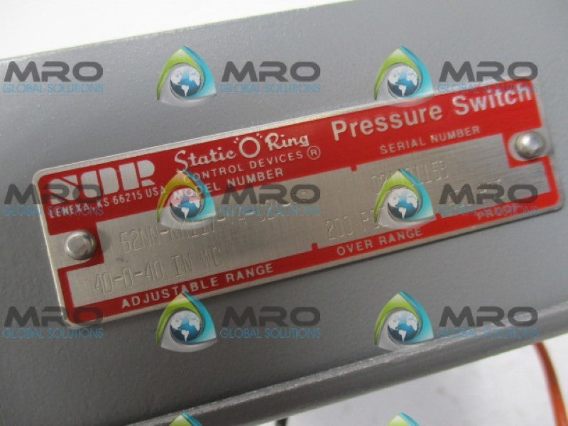 SOR 52NN-KK117-M4-C2A-RR PRESSURE SWITCH 40-0-40"WC NSNP