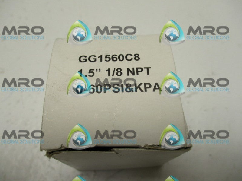 MARSHALLTOWN GG1560C8 GAUGE 0-60PSI/KPA 1.5" 1/8"NPT NSMP