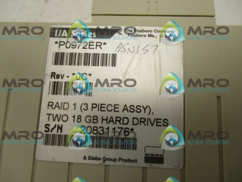 FOXBORO I/A SERIES P0972ER MODULE  UNMP