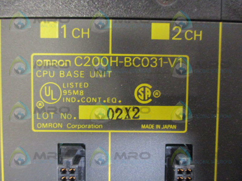 OMRON C200H-BC031-V1 CPU BASE UNIT UNMP