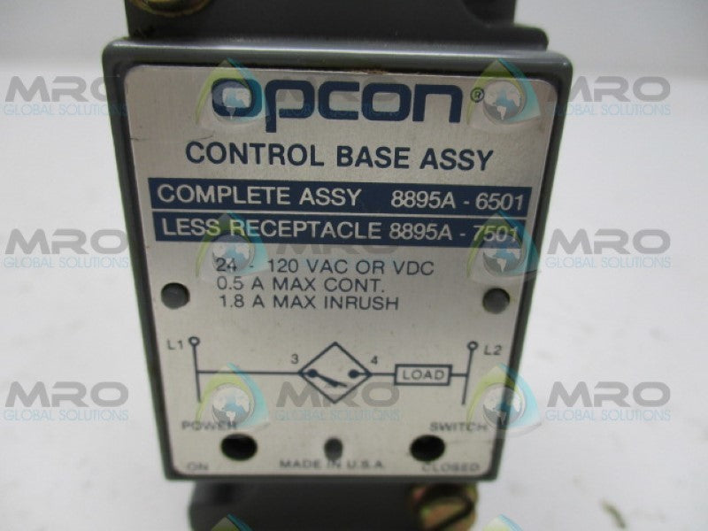 OPCON 8895A-6501 CONTROL BASE ASSEMBLY BODY  NSMP