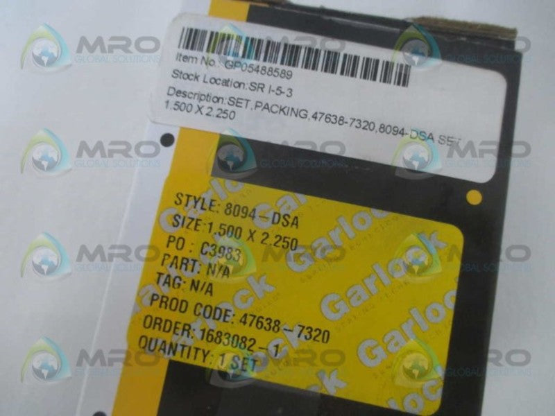 GARLOCK 8094-DSA 1.500X2.250 PACKING SET NSNP IN A BOX