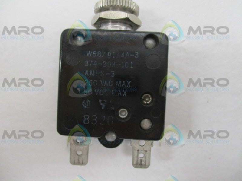 POTTER&BRUMFIELD W58-XB1A4A-3 THERMAL CIRCUIT BREAKER 3A UNMP