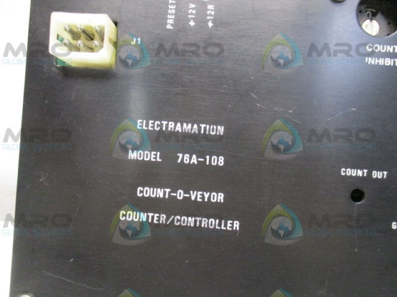 ELECTAMATION 76A-108 COUNT-O-VEYOR COUNTER/CONTROLLER UNMP