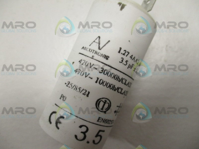 ARCOTRONIC 1.274AA2 MKP 3.6UF RELAY 420/470V 3.5 UNMP