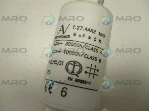 ARCOTRONIC 1.274AA2 MKP 6UF RELAY 420/470V 6 UNMP