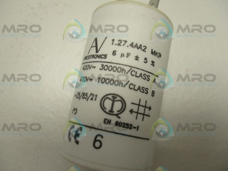 ARCOTRONIC 1.274AA2 MKP 6UF RELAY 420/470V 6 UNMP