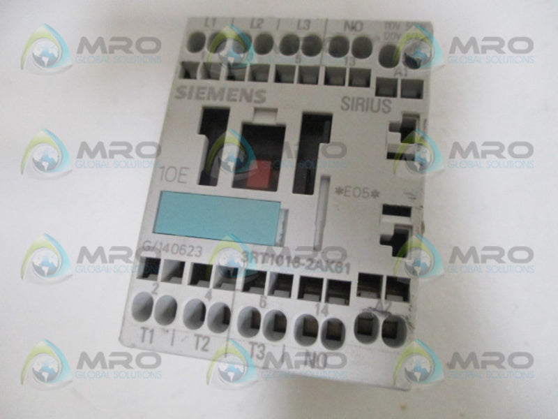 SIEMENS 3RT1016-2AK61 CONTACTOR UNMP