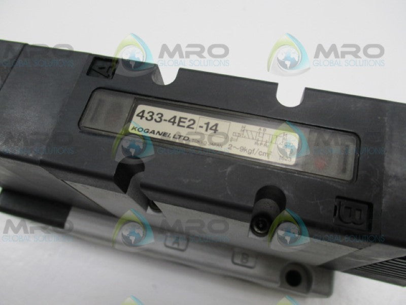 KOGANEI 433-4E2-14 SOLENOID VALVE 12VDC NSNP