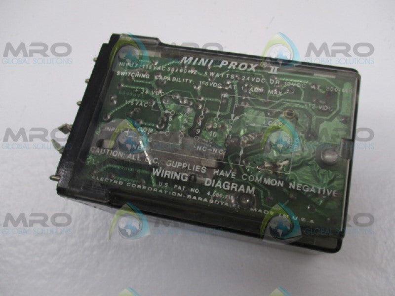 ELECTRO MINIPROX II 5147 D.C. SWITCH RELAY UNMP