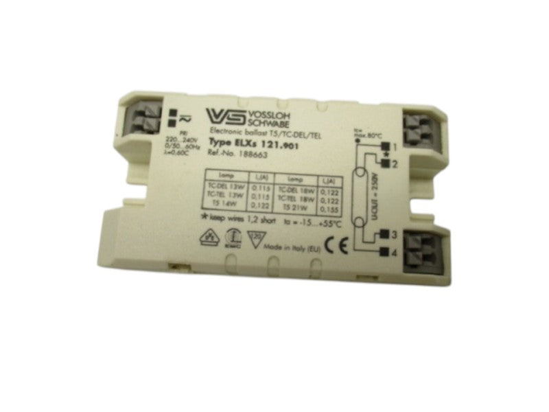 VOSSLOH SCHWABE ELXS121.901 188663 ELECTRONIC BALLAST (AS PICTURED) UNMP