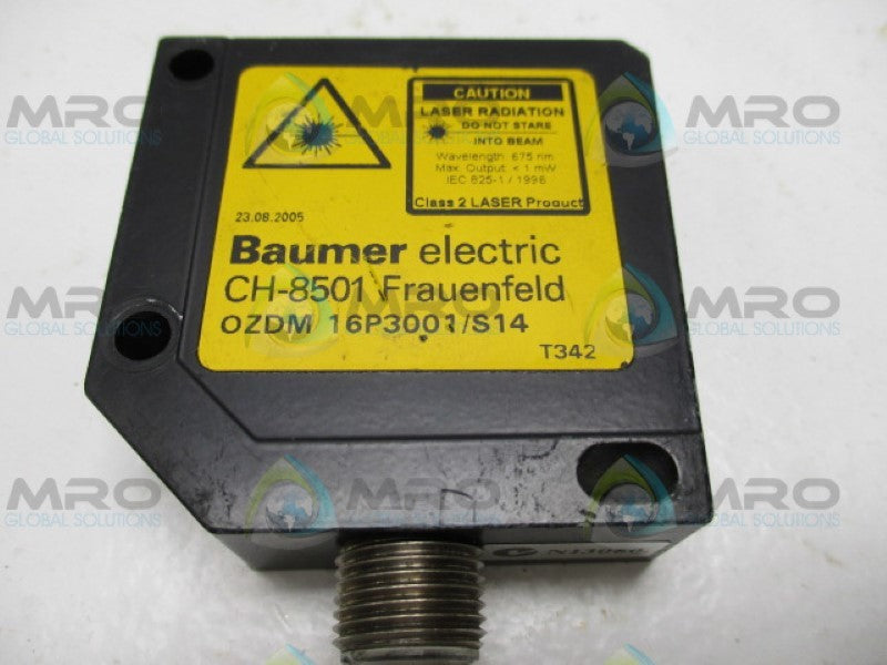 BAUMER OZDM 16P3001/S14 PHOTOELECTRIC SWITCH SENSOR UNMP