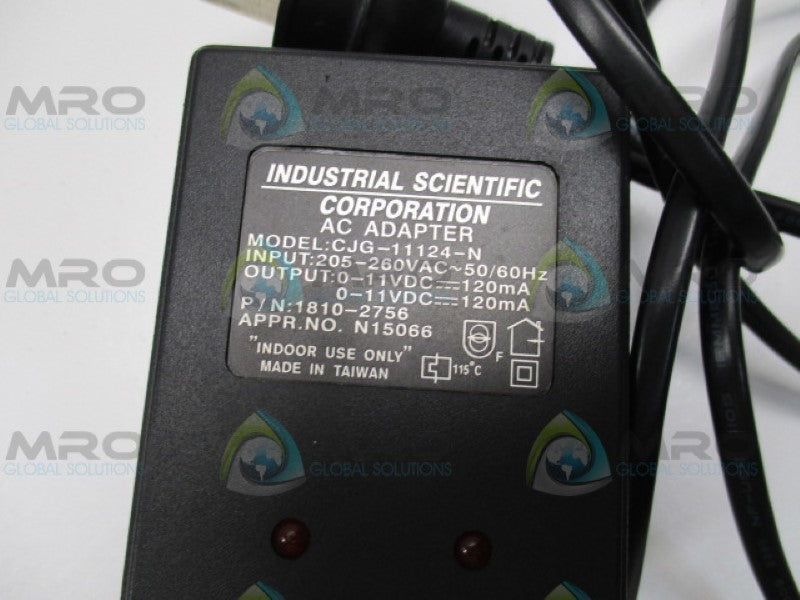 INDUSTRIAL SCIENTIFIC CJG-11124-N AC ADAPTOR 0-11VDC  UNMP