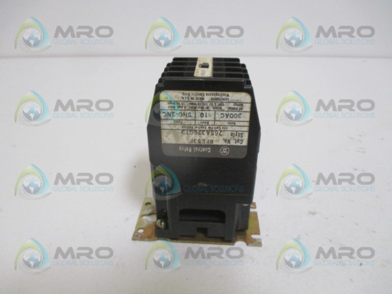 WESTINGHOUSE BFE53F CONTROL RELAY (AS PICTURED) UNMP