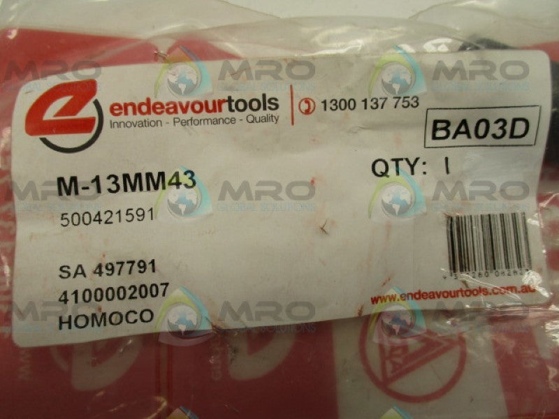 APEX ENDEAVOURTOOLS M-13MM43 SOCKET NSMP