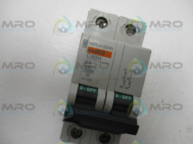 MERLIN GERIN 24725 CIRCUIT BREAKER C60H B6 400V UNMP