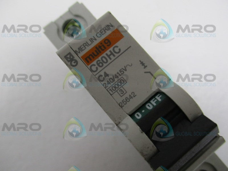 MERLIN GERIN 25642 CIRCUIT BREAKER C60HC C4 240/415V NSNP