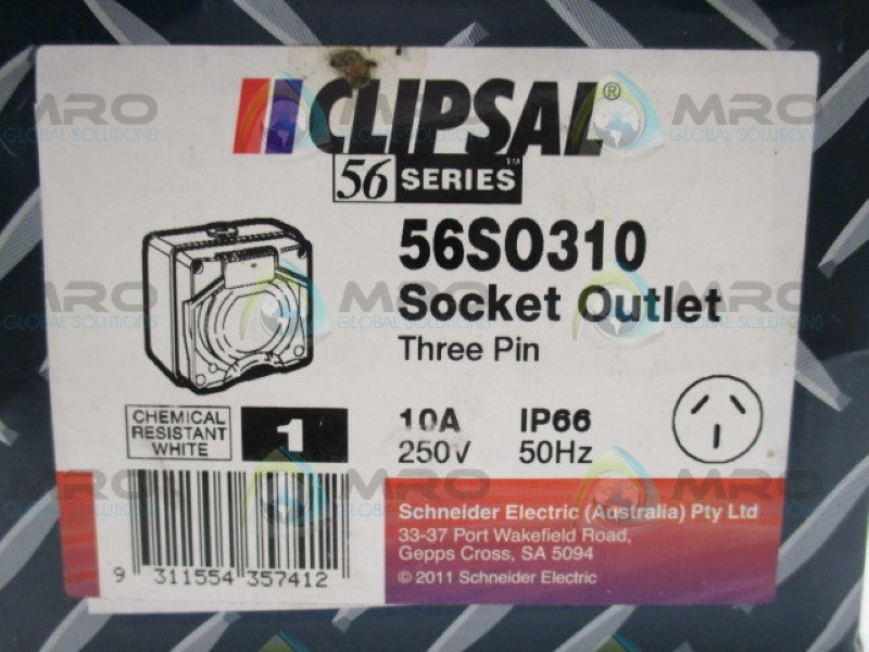 CLIPSAL 56SO310 SOCKET OUTLET 10A 250V NSMP