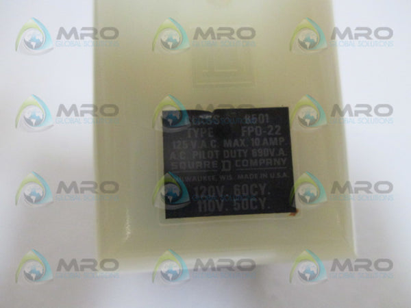 SQUARE D 8501-FPO-22 RELAY 120V (AS PICTURED) NSNP