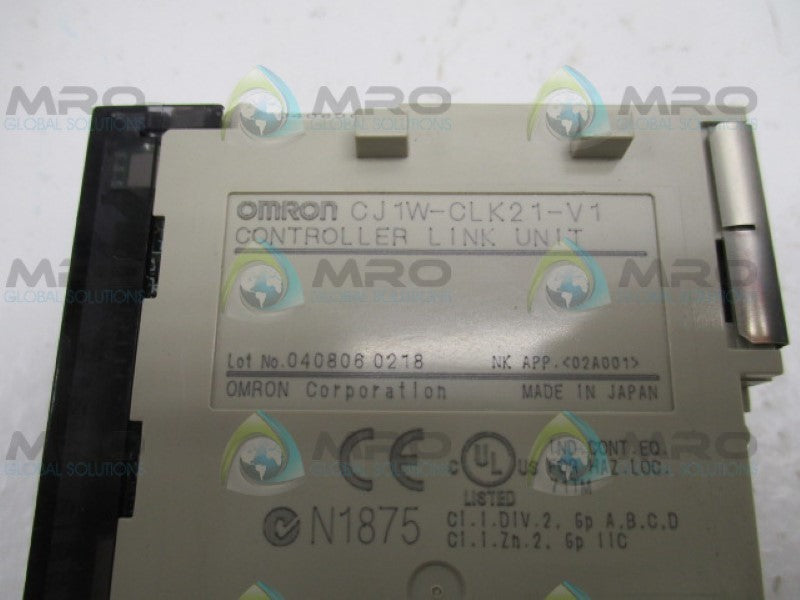 OMRON CJ1W-CLK21-V1 CONTROLLER LINK UNIT (MISSING ACCESSORIES) NSNP