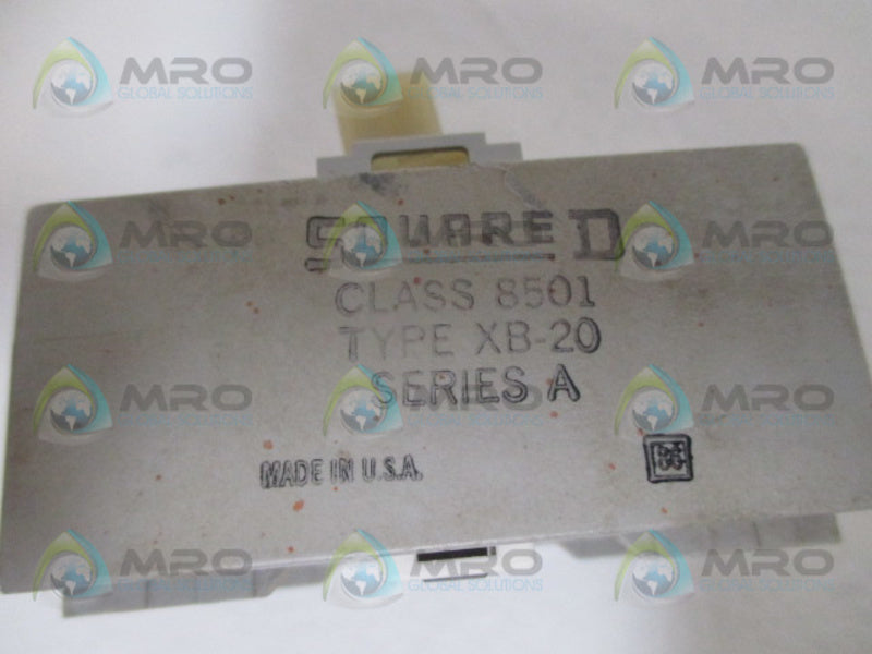SQUARE D 8501-XB20 RELAY ADDER DECKUNMP