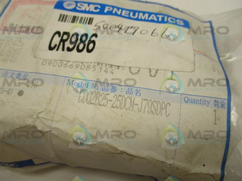 SMC CDQ2B25-25DCM-J79SDPC CYLINDER NSMP