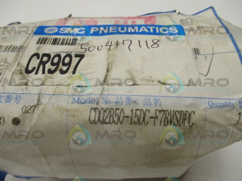 SMC CDQ2B50-15DC-F7BVSDPC CYLINDER NSMP