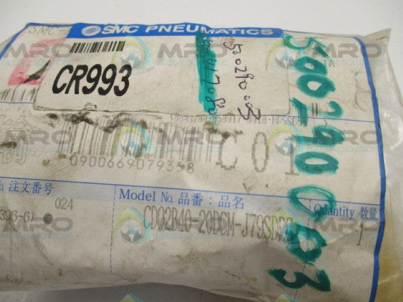 SMC CDQ2B40-20DCM-J79SDPC CYLINDER NSMP