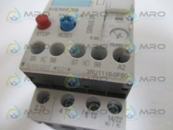 SIEMENS 3RU1116-0FB0 OVERLOAD RELAY 0,5-0,35A UNMP