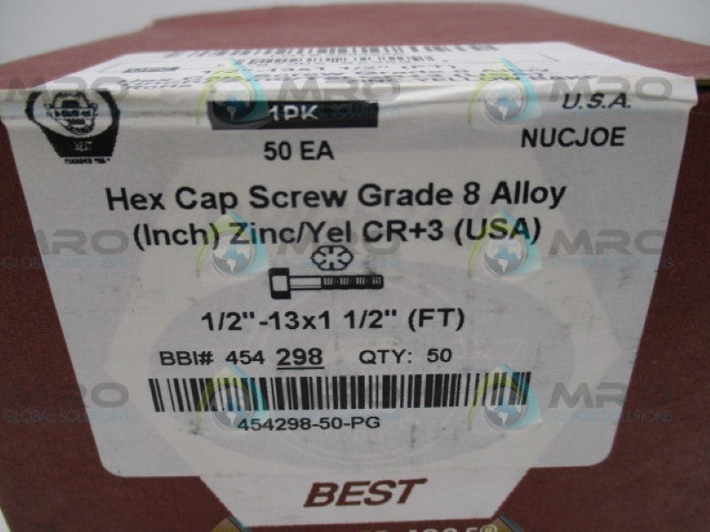 BRIGHTON BEST 454298-PG HEX CAP SCREW (PKG OF 50) NSFS