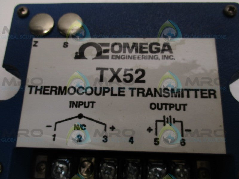 OMEGA TX52 THERMOCOUPLE TRANSMITTER 0/750 DEGREE C (AS PICTURED) UNMP