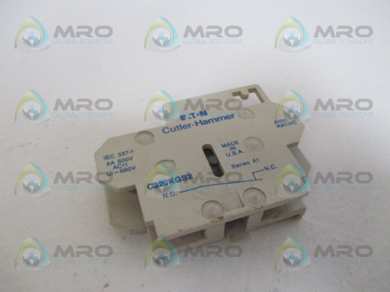 CUTLER HAMMER C320KGS2 AUXILIARY CONTACT UNMP