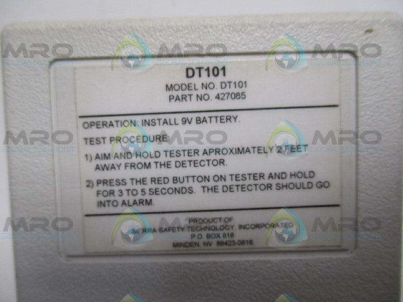 SIERRA SAFETY DT101 427085 HAND HELD TEST SOURCE UNMP