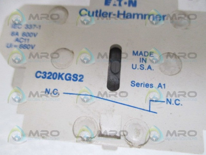 CUTLER HAMMER C320KGS2 AUXILIARY CONTACT UNMP