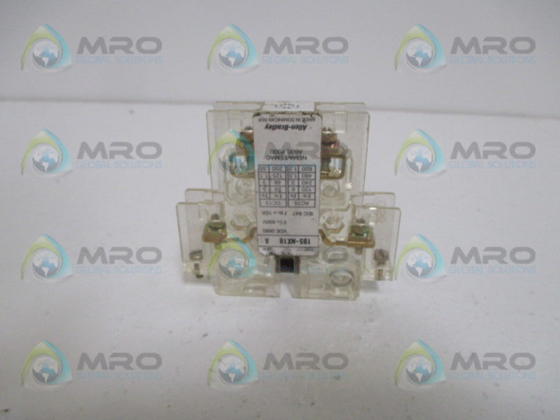 INDUSTRIAL SPARE PART 195-NX18 SER. A AUXLIARY CONTACT UNMP
