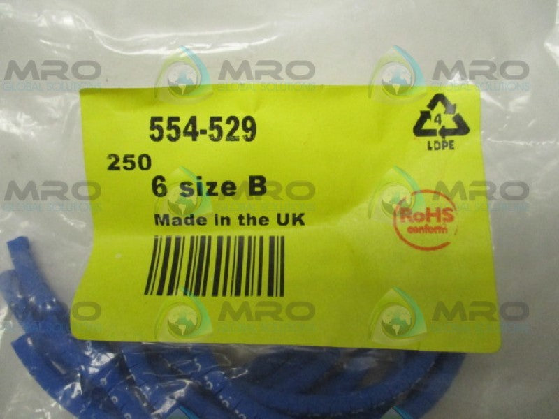 HELLERMANNTYTON 901-10350 554-529 CABLE MARKER (PKG OF 250) NSMP