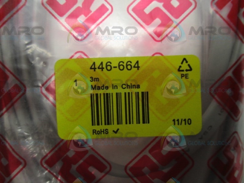 RS PRO 446-664 TELECOM CABLE ASSEMBLY 3M MALE TO MALE PVC NSMP