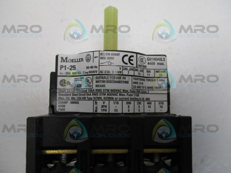 MOELLER P1-25/EA-SVB CIRCUIT INTERRUPTOR NSNP
