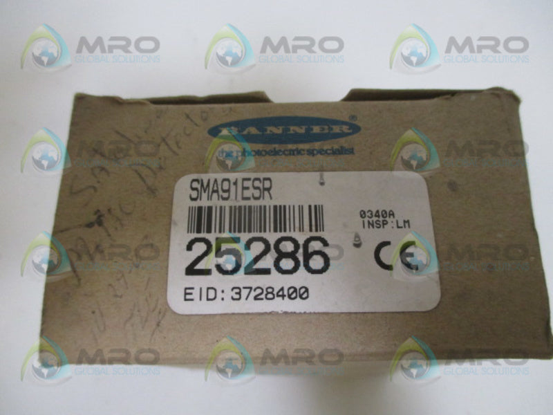 BANNER ENGINEERING SMA91ESR EMITTER (MISSING ACCESSORIES) *NEW IN BOX*