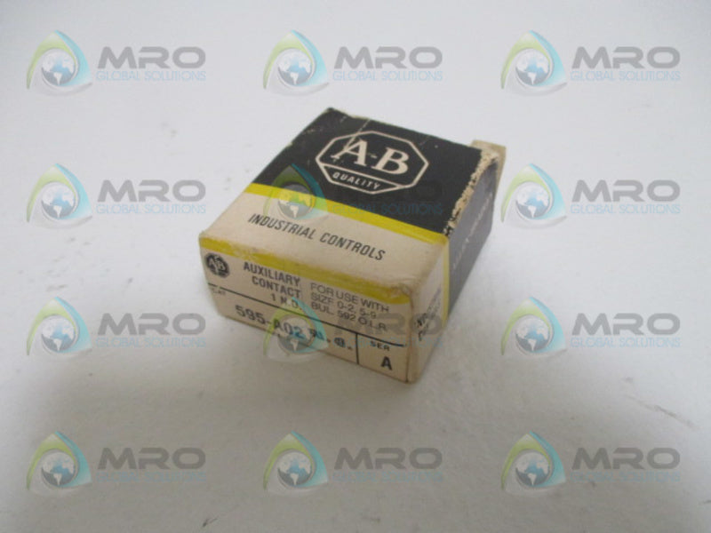 INDUSTRIAL SPARE PART 595-A02 SER. A AUXILIARY CONTACT (MISSING ACCESSORIES)NSMP