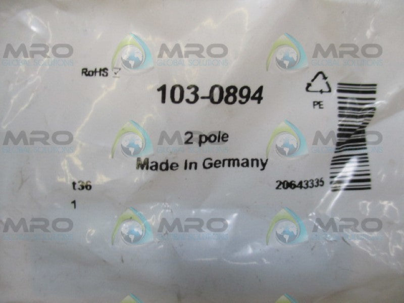HIRSCHMANN 931265106 103-0894 CONNECTOR PLUG 16A 250V NSMP